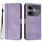 For Tecno Pova 6 Neo 5G / Spark 30 5G Line Splicing Buckle Retro Leather Phone Case(Purple) - 2