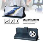 For Tecno Spark 30 4G Line Splicing Buckle Retro Leather Phone Case(Dark Blue) - 3