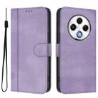 For Tecno Spark 30 4G Line Splicing Buckle Retro Leather Phone Case(Purple) - 2