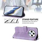 For Tecno Spark 30 4G Line Splicing Buckle Retro Leather Phone Case(Purple) - 3