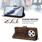 For Tecno Spark 30 4G Line Splicing Buckle Retro Leather Phone Case(Brown) - 3