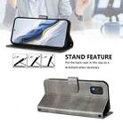 For Tecno Pop 6C Line Splicing Buckle Retro Leather Phone Case(Grey) - 3