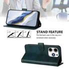 For Tecno Spark 10 Pro Magic Magenta Line Splicing Buckle Retro Leather Phone Case(Dark Green) - 3