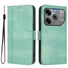 For Tecno Pova 6 5G / 6 Pro 5G Line Splicing Buckle Retro Leather Phone Case(Mint) - 2