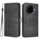 For Tecno Camon 30 Pro 5G Line Splicing Buckle Retro Leather Phone Case(Black) - 2