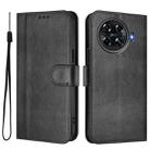For Tecno Spark 20 Pro+ 4G Line Splicing Buckle Retro Leather Phone Case(Black) - 2