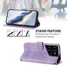 For Tecno Pova 5 Line Splicing Buckle Retro Leather Phone Case(Purple) - 3
