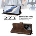 For Tecno Camon 20 Pro 5G Line Splicing Buckle Retro Leather Phone Case(Brown) - 3