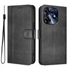 For Tecno Spark 10 Pro 4G Line Splicing Buckle Retro Leather Phone Case(Black) - 2