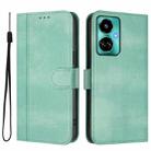 For Tecno Camon 19 / 19 Pro 5G Line Splicing Buckle Retro Leather Phone Case(Mint) - 2