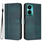 For Tecno Camon 19 / 19 Pro 5G Line Splicing Buckle Retro Leather Phone Case(Dark Green) - 2