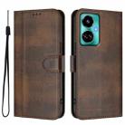 For Tecno Camon 19 / 19 Pro 5G Line Splicing Buckle Retro Leather Phone Case(Brown) - 2