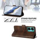 For Tecno Camon 19 / 19 Pro 5G Line Splicing Buckle Retro Leather Phone Case(Brown) - 3
