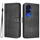 For Tecno Pova 4 Pro Line Splicing Buckle Retro Leather Phone Case(Black) - 2