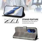 For Tecno Pova 4 Pro Line Splicing Buckle Retro Leather Phone Case(Grey) - 3