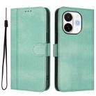 For Tecno Spark 30C 5G / Pop 9 5G Line Splicing Buckle Retro Leather Phone Case(Mint) - 2