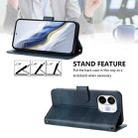For Tecno Spark 30C 5G / Pop 9 5G Line Splicing Buckle Retro Leather Phone Case(Dark Blue) - 3