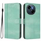 For Tecno Spark Go 1S / Go 2025 Line Splicing Buckle Retro Leather Phone Case(Mint) - 2