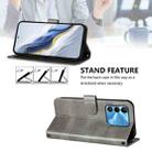 For Tecno Spark Go 2022 / 8C / 9 Line Splicing Buckle Retro Leather Phone Case(Grey) - 3