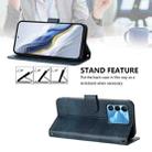 For Tecno Spark Go 2022 / 8C / 9 Line Splicing Buckle Retro Leather Phone Case(Dark Blue) - 1