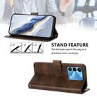 For Tecno Spark Go 2022 / 8C / 9 Line Splicing Buckle Retro Leather Phone Case(Brown) - 3