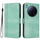 For Tecno Camon 40 Premier Line Splicing Buckle Retro Leather Phone Case(Mint) - 2