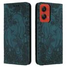 For Motorola Moto G Stylus 5G 2024 Retro Elephant Embossed Leather Phone Case(Green) - 1