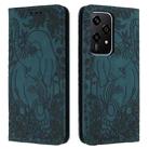 For Honor 200 Lite Global Retro Elephant Embossed Leather Phone Case(Green) - 1