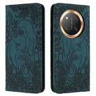 For Honor Magic7 Lite Retro Elephant Embossed Leather Phone Case(Green) - 1