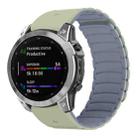 For Garmin Watch 22mm Quick Release Silicone Sport Magnetic Watch Band(Light Khaki+Light Blue Gray) - 1
