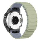 For Garmin Watch 22mm Quick Release Silicone Sport Magnetic Watch Band(Light Khaki+Light Blue Gray) - 2
