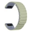 For Garmin Watch 22mm Quick Release Silicone Sport Magnetic Watch Band(Light Khaki+Light Blue Gray) - 3