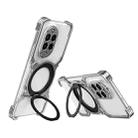 For Huawei nova 13 Pro Mechanical Arm Borderless MagSafe Holder Metal Phone Case(Silver) - 1