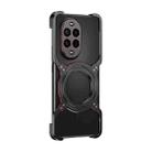 For Huawei nova 13 Pro Mechanical Arm Borderless MagSafe Holder Metal Phone Case(Black Red) - 2