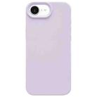 For iPhone 16e Dopamine Simple Imitation Liquid Silicone Phone Case(Bean Purple) - 1