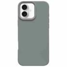 For iPhone 16 Plus Dopamine Simple Imitation Liquid Silicone Phone Case(Starry Grey) - 1