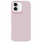 For iPhone 16 Plus Dopamine Simple Imitation Liquid Silicone Phone Case(Sakura Powder) - 1