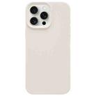 For iPhone 15 Pro Max Dopamine Simple Imitation Liquid Silicone Phone Case(Cheese White) - 1