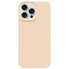 For iPhone 15 Pro Max Dopamine Simple Imitation Liquid Silicone Phone Case(Cream Yellow) - 1