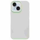 For iPhone 15 Plus Dopamine Simple Imitation Liquid Silicone Phone Case(Milk Green) - 1