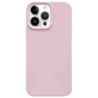 For iPhone 14 Pro Dopamine Simple Imitation Liquid Silicone Phone Case(Sakura Powder) - 1