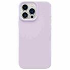 For iPhone 13 Pro Max Dopamine Simple Imitation Liquid Silicone Phone Case(Bean Purple) - 1