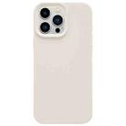 For iPhone 13 Pro Max Dopamine Simple Imitation Liquid Silicone Phone Case(Cheese White) - 1