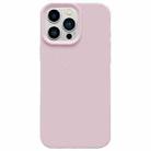 For iPhone 13 Pro Max Dopamine Simple Imitation Liquid Silicone Phone Case(Sakura Powder) - 1