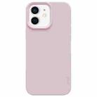 For iPhone 12 Dopamine Simple Imitation Liquid Silicone Phone Case(Sakura Powder) - 1