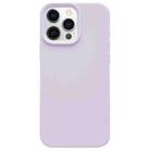 For iPhone 12 Pro Max Dopamine Simple Imitation Liquid Silicone Phone Case(Bean Purple) - 1