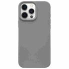For iPhone 12 Pro Dopamine Simple Imitation Liquid Silicone Phone Case(Starry Grey) - 1