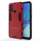 For OPPO A53 PC + TPU Shockproof Protective Case with Invisible Holder(Red) - 2