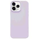 For iPhone 11 Pro Max Dopamine Simple Imitation Liquid Silicone Phone Case(Bean Purple) - 1