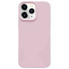 For iPhone 11 Pro Max Dopamine Simple Imitation Liquid Silicone Phone Case(Sakura Powder) - 1
